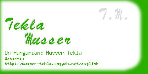 tekla musser business card